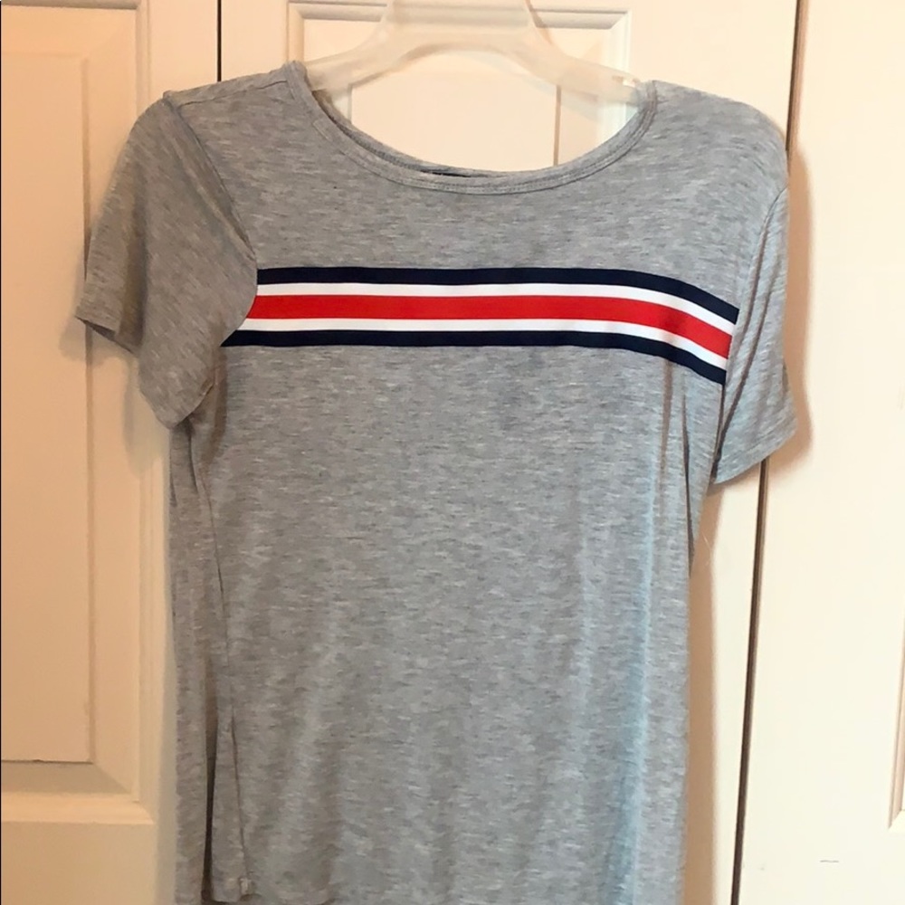 Super Lightweight Gray Striped Tee